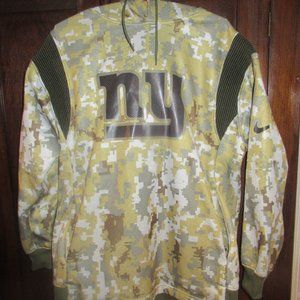NY GIANTS Salute to Service Camo Hoodie Large NIKE